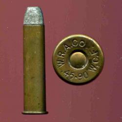 .45-90 WCF Winchester - marquage : WRACo 45-90 WCF - balle plomb méplate - black powder