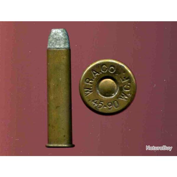 .45-90 WCF Winchester - marquage : WRACo 45-90 WCF - balle plomb mplate - black powder