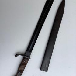 Baïonnette Allemande GEWEHR pour fusil Mauser 1898 marquage MAGDEBURG et DUISBURG DEUTSCHE Fabrik