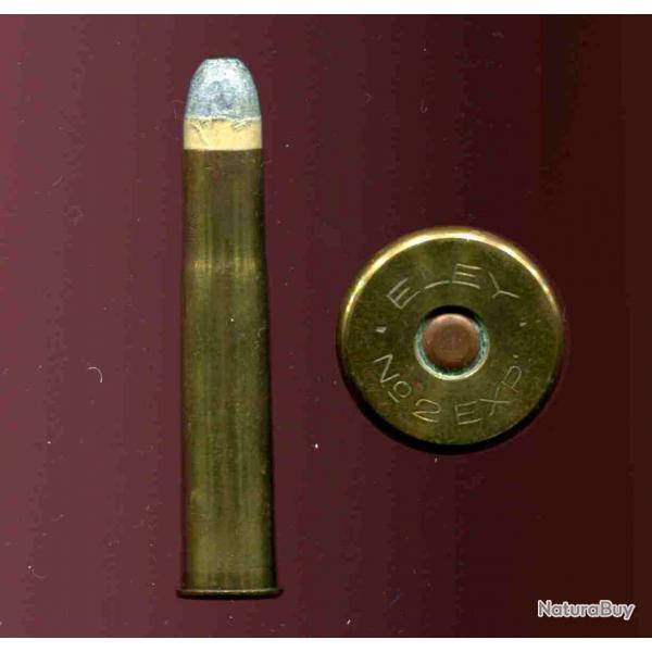 .577-500 Express N2 - RARE - marquage : ELEY N2 EXP - balle plomb pointe cuivre - tui 71.6 mm