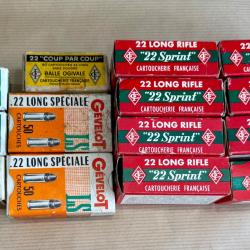 LOT DE 700 CARTOUCHES 22LR D'ÉPOQUE A 1 SANS PRIX DE RÉSERVE.