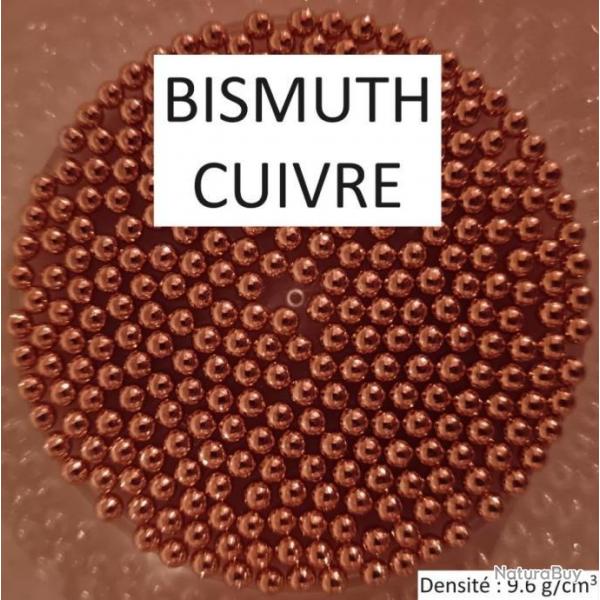 BISMUTH CUIVR en #1 / 975gr / Diamtre 4mm / Billes de substituts / Densit : 9.6 g/cm3