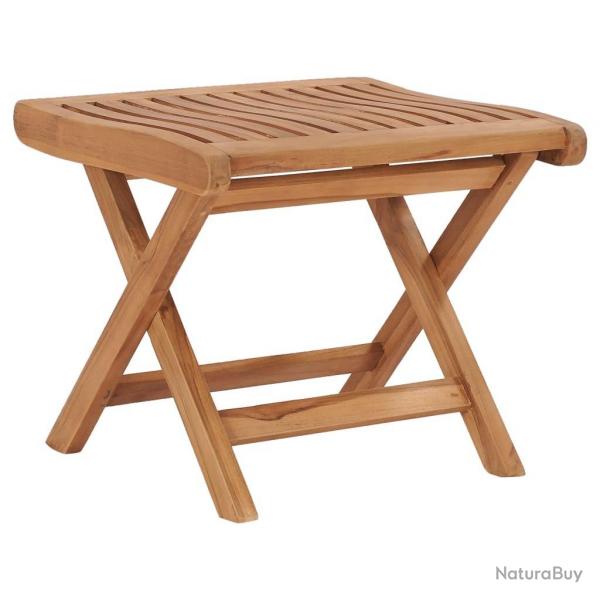 Repose-pied pliable 46,5x49x41,5 cm Bois de teck solide alsavelo