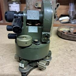 Theodolite Goniomètre d'artillerie BBT Krauss Etat moyen et incomplet pour collection Avec son étui