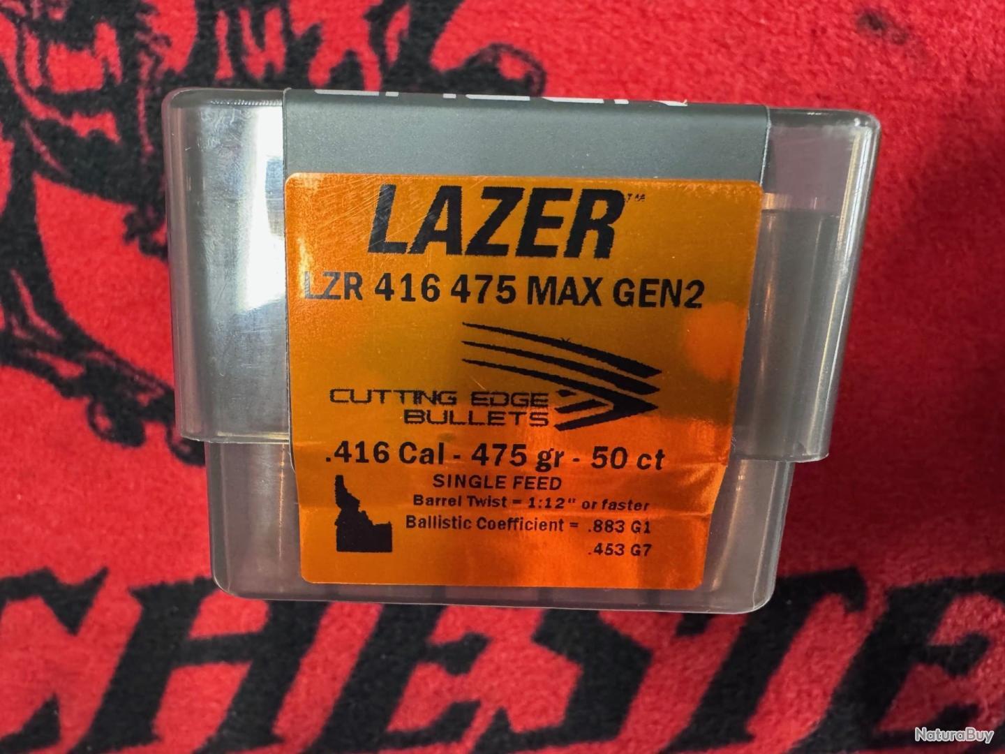 Cutting Edge Bullets LAZER .416 475 MAX GEN 2 (x50) - Ogives (13729204)
