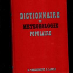 Dictionnaire de Météorologie Populaire CHASSANY Jean-Philippe