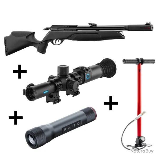Pack Carabine Arrow 4,5mm 19.9J + Vision Nocturne Pard NS mini 35mm + IR 850nm + Pompe