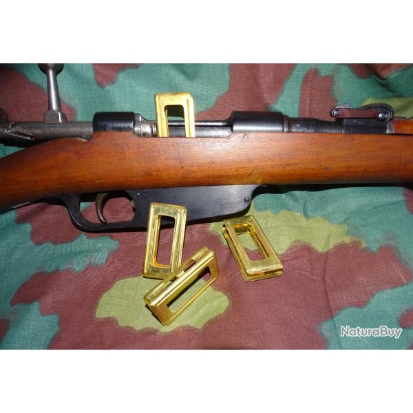 Clip en laiton pour fusil Carcano 6.5x52 - Neuf de stock, tous modles