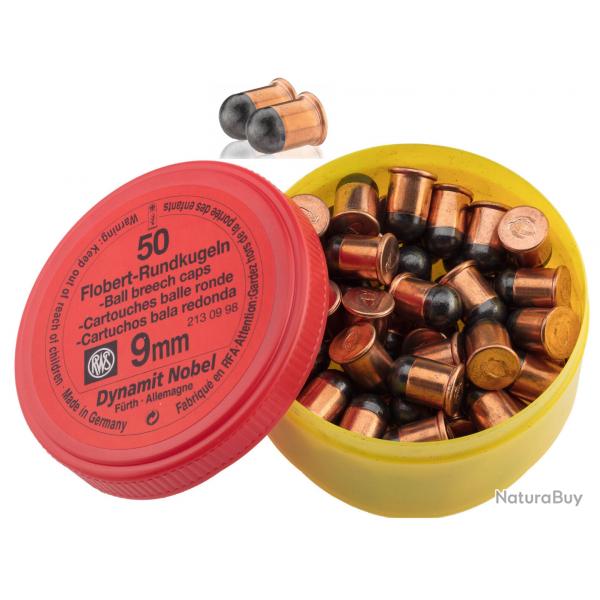 Cartouche Boite de 50 Balles ronde 9 mm Flobert
