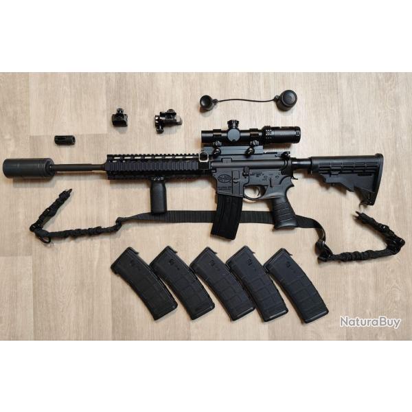 Carabine semi-automatique MOSSBERG modle MMR - .223 Rem - 16" + Lunette, silencieux, poigne... (Oc