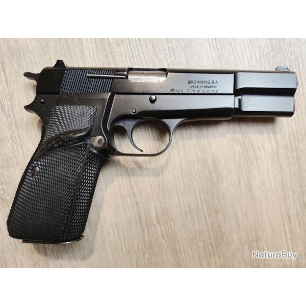 Pistolet semi-automatique BROWNING modle GP35 carcasse acier - Cal. 9x19 (Occasion bon tat)