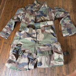 TENUE DE COMBAT CAMOUFLAGE ARMÉE FRANÇAISE 2012-2015 PANTALON ET VESTE DE COMBAT