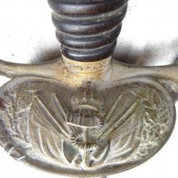 499) lot rere épée  d'officier de marine , ancre surmontée d'une couronne restauration ou empîre
