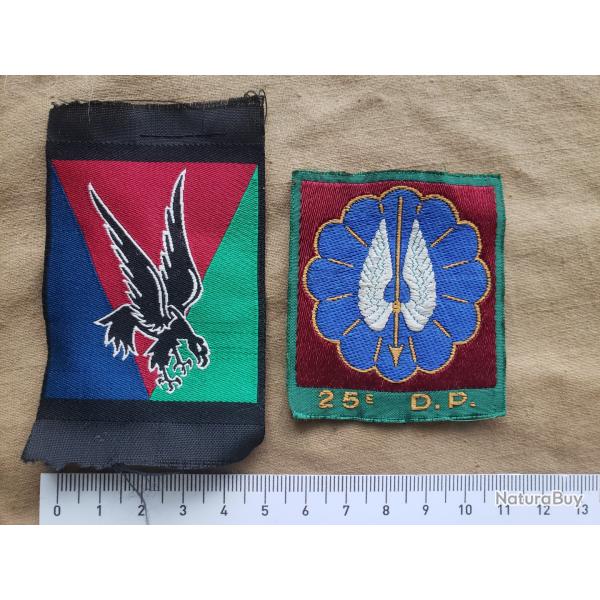 Insignes 10me et 25me Division Parachutiste poque Algrie TAP Para Bigeard