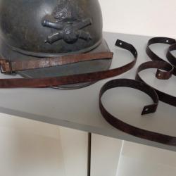 lot de 5 Cuirs de jugulaires  pour casque Adrian Mle.1915 WW1