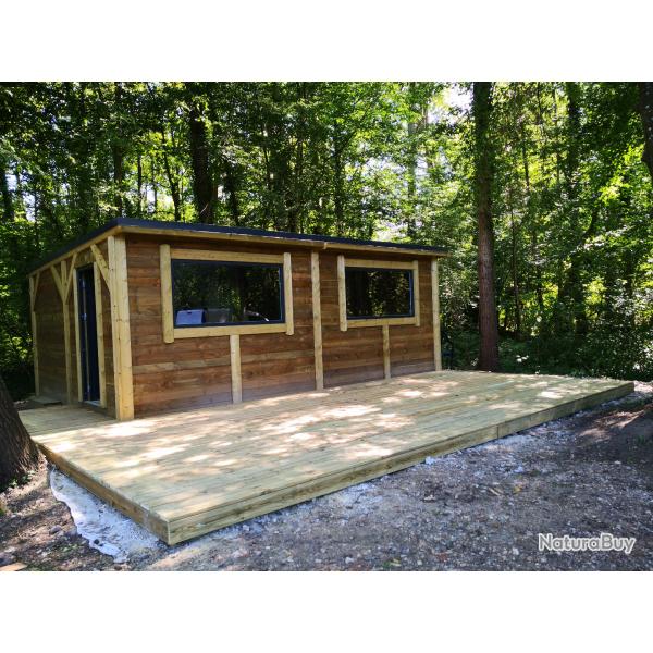 Chalet bois 31,5 m  Sur mesure, tat neuf (prix ngociable)