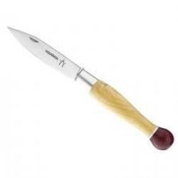 Couteau Nontron N° 25 lame acier T12 inox marqueterie buis/amarante