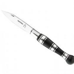 Couteau Nontron N° 25 lame acier T12 inox  marqueterie ébène et aluminium