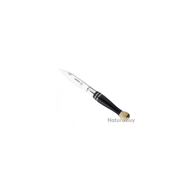 Couteau Nontron N 25 lame acier T12 inox  marqueterie bne, buis et aluminium