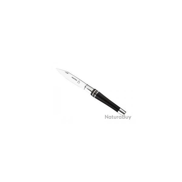 Couteau Nontron N 25 lame acier T12 inox manche double virole bne/aluminium