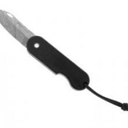Couteau Skult  lame acier inox X46Cr13 sans cran avec motif Les Fonds Marins  +manche noir