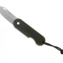 Couteau Skult  lame acier inox X46Cr13 sans cran manche vert