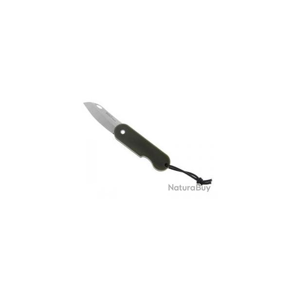 Couteau Skult  lame acier inox X46Cr13 sans cran manche vert