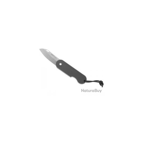 Couteau Skult lame acier inox X46Cr13 sans cran manche gris