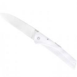 Couteau Florinox  KIANA lame à cran acier X35Cr16N manche blanc avec motif origine