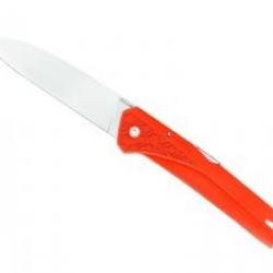 Couteau Florinox  KIANA lame à cran acier X35Cr16N manche orange avec motif origine
