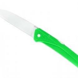 Couteau Florinox  KIANA lame à cran acier X35Cr16N manche vert avec motif mer