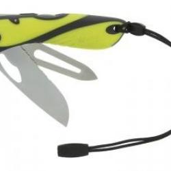 Couteau Wichard OFFSHORE 2 pièces à cran inox manche fluo