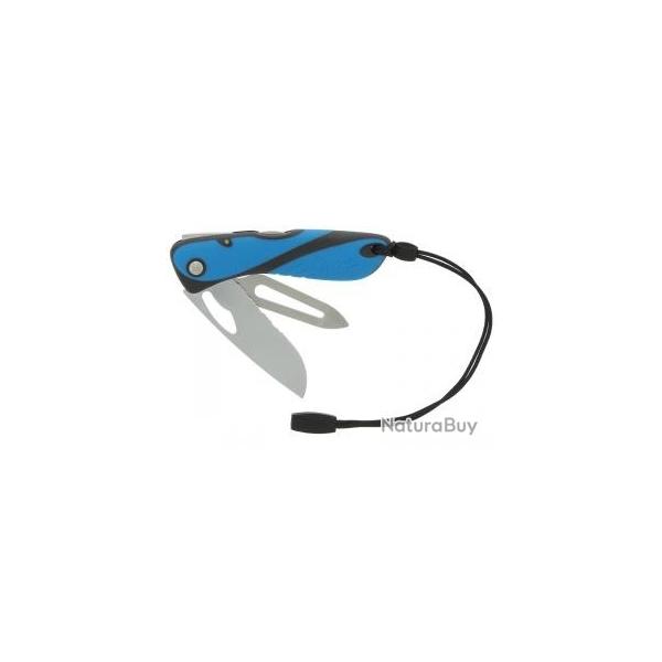 Couteau Wichard OFFSHORE 2 pices  cran inox manche bleu