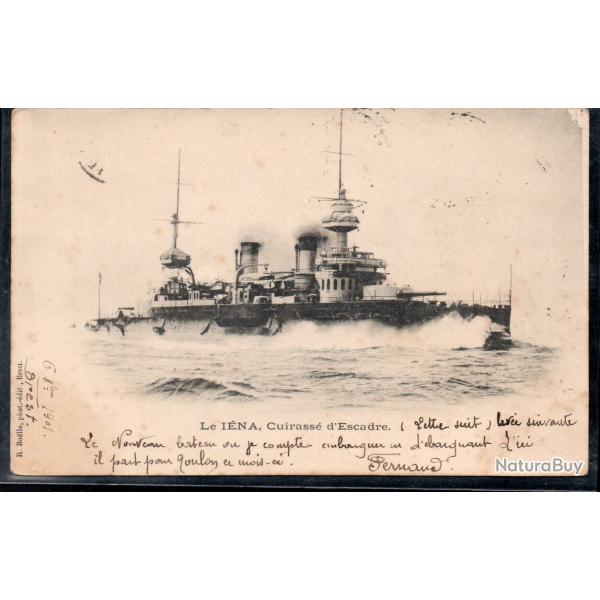 CPA -Marine Militaire - " Le IENA " Cuirasse d'Escadre N3777