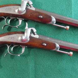 Belles paire de pistolet d'officier modèle 1833 de la manufacture de Chatellerault