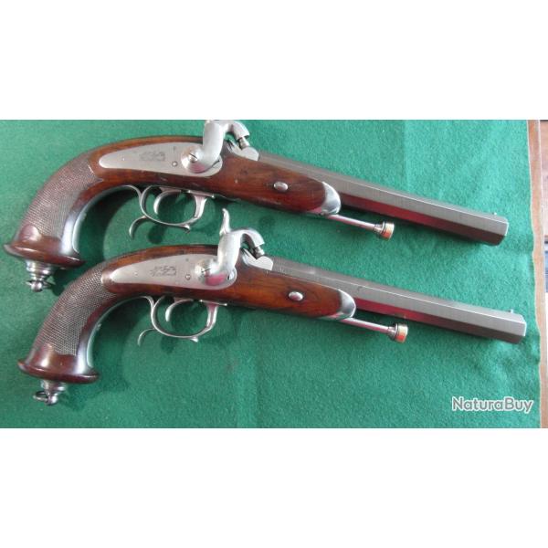 Belles paire de pistolet d'officier modle 1833 de la manufacture de Chatellerault