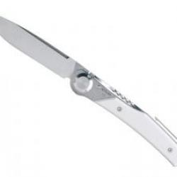 Couteau Actilam T3 lame forgée acier 4116N manche en plaquette de corian blanc