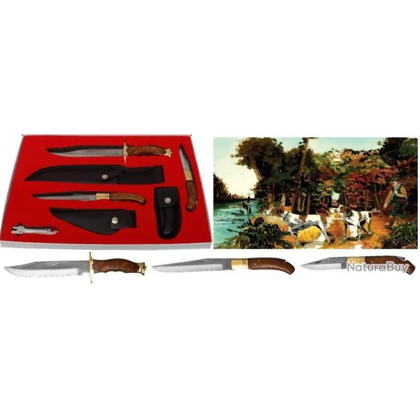 Coffret couteaux de chasse 7 pices