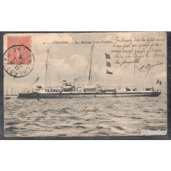 CPA -Marine Militaire - " CHERBOURG " LA BOMBE " Contre - Torpilleur N3779