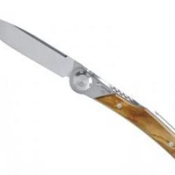 Couteau Actilam T3 lame forgée acier 4116N manche en plaquette olivier