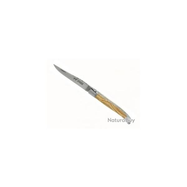 Couteau  Laguiole LE FIDELE lame acier 12C27 dos guilloch manche en olivier