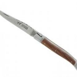 Couteau  Laguiole LE FIDELE lame acier 12C27 dos guilloché manche en noyer