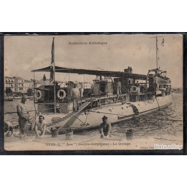 CPA -Marine Militaire - " L "ARE  " contre - torpilleur - Le lavage  N3782