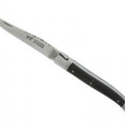 Couteau  Laguiole LE FIDELE lame acier 12C27 dos guilloché manche en ébène