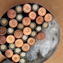 Boite de 35 cartouches 9 mm Flobert ancienne de collection .