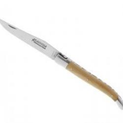 Couteau Laguiole GILLES® ESSENTIEL lame mate acier 12C27 manche en genévrier +pochette