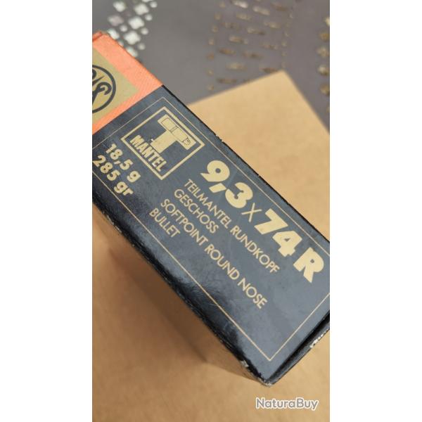 Cartouches de carabine RWS calibre 9,3x74r R
