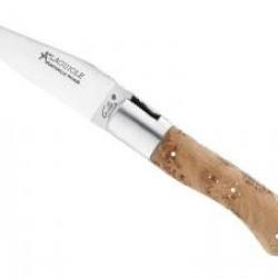 Couteau Laguiole GILLES® GENTLEMAN lame mate à cran acier 14C28N manche en genévrier +pochette