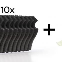 Pack de 10 plaques à trophées 19x12 cm + 10 supports plastiques - Foncées