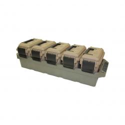 Pack de 5 caisses à munitions plastique